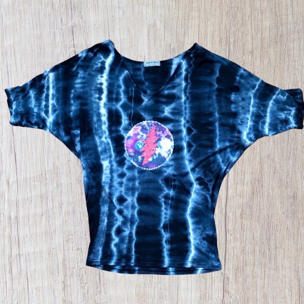 Upcycled Grateful Dead Tie Dye Galaxy Top
